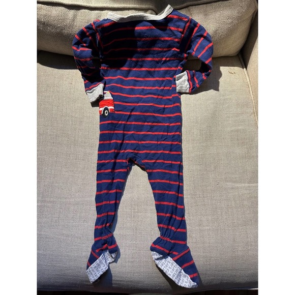 Carters Size 12 month Footie Pajamas Firetruck - Picture 3 of 3